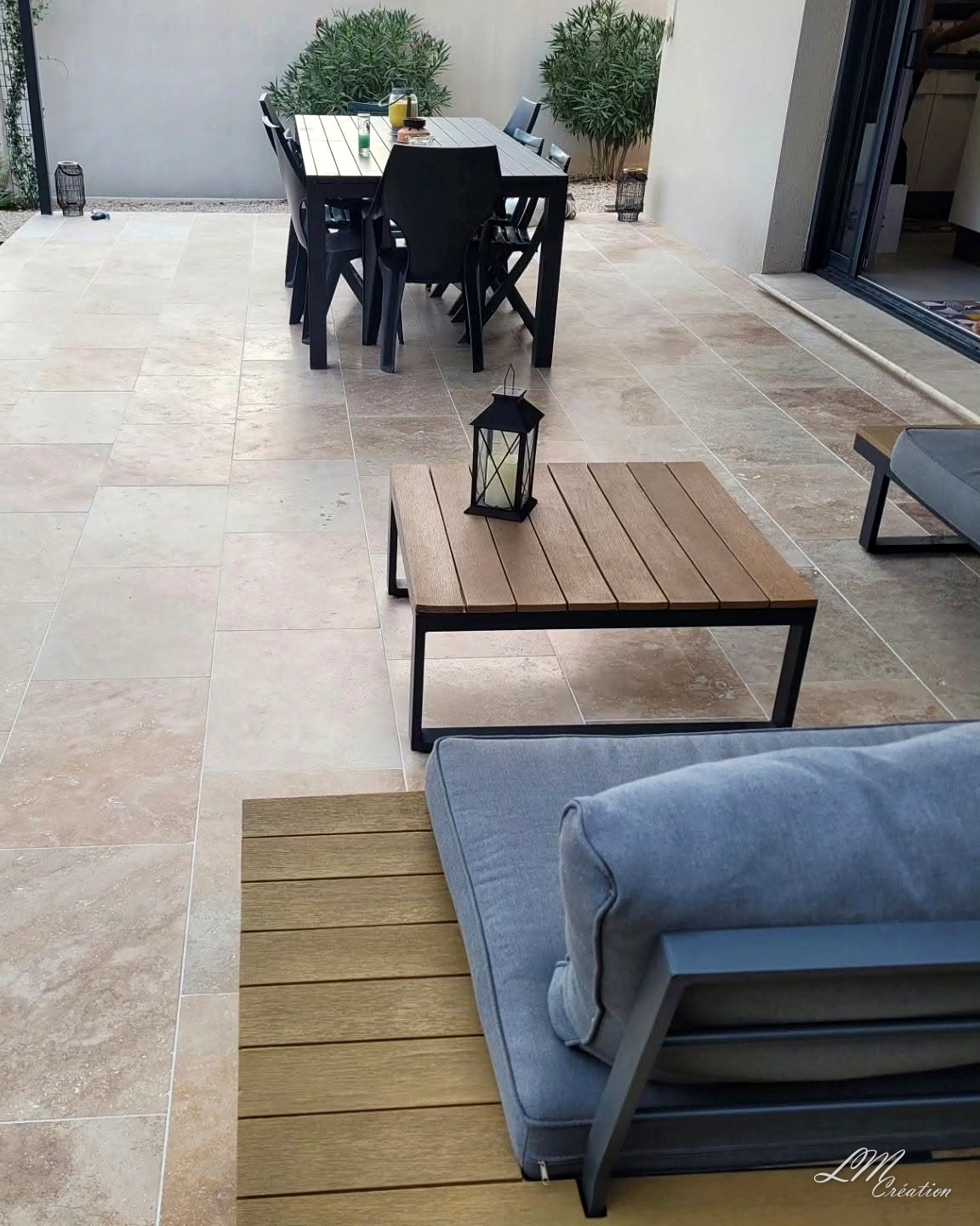 Retour sur un très beau chantier en pierre naturelle (travertin) — AUDINCOURT — L.M CREATION (3/5)
