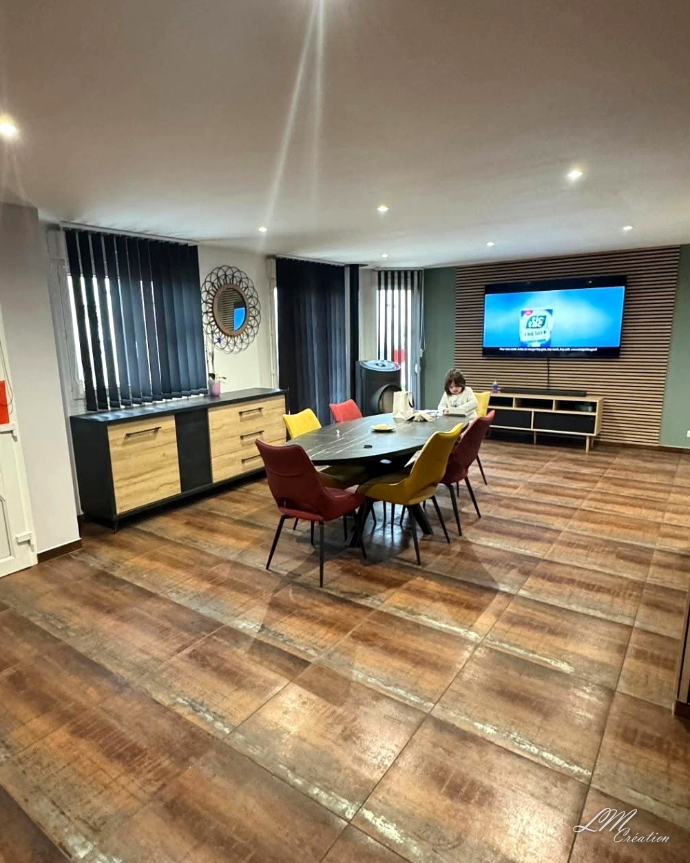 Retour sur un très beau projet de rénovation en carrelage métallique rouille — AUDINCOURT — L.M CREATION (2/5)