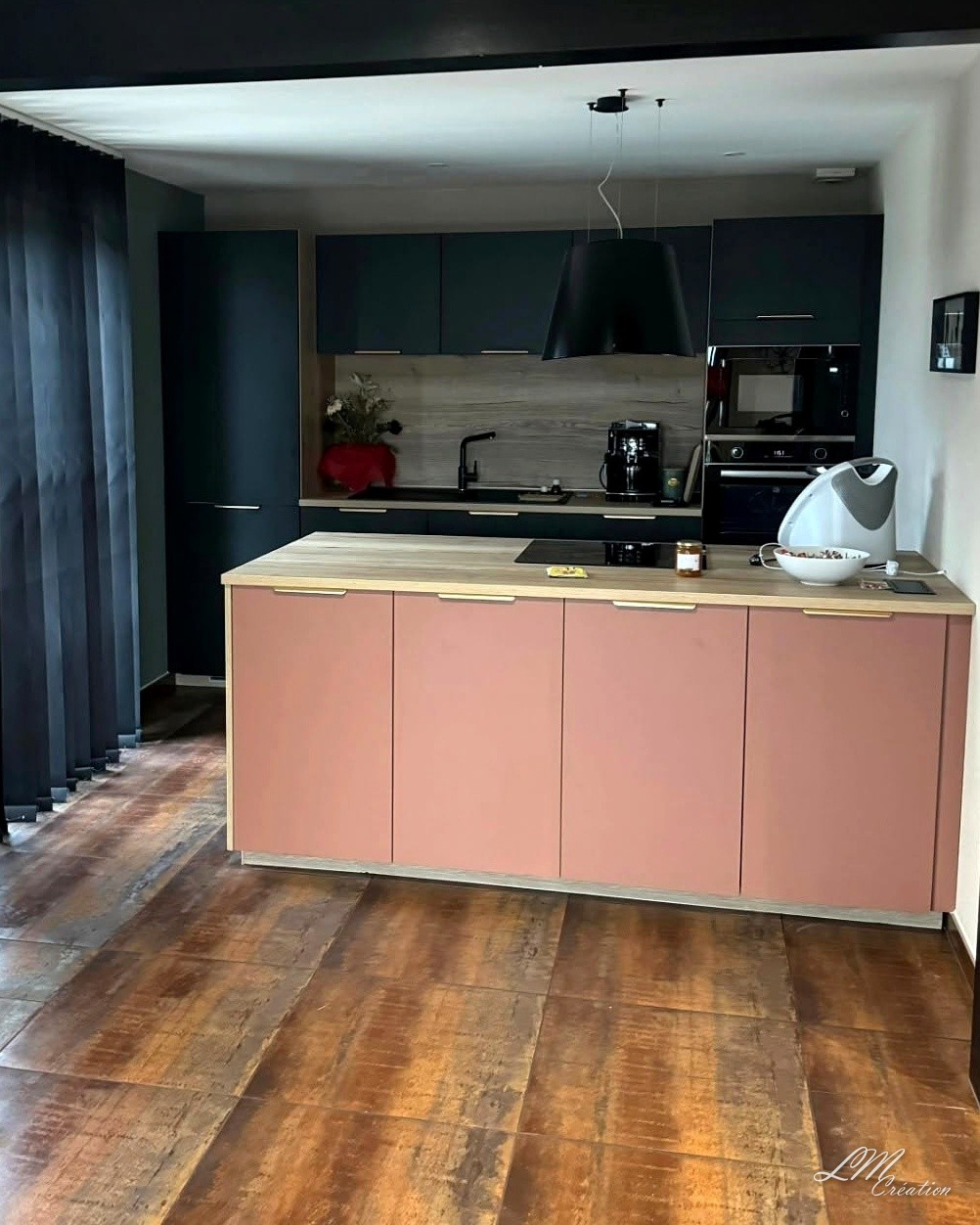 Retour sur un très beau projet de rénovation en carrelage métallique rouille — AUDINCOURT — L.M CREATION (5/5)