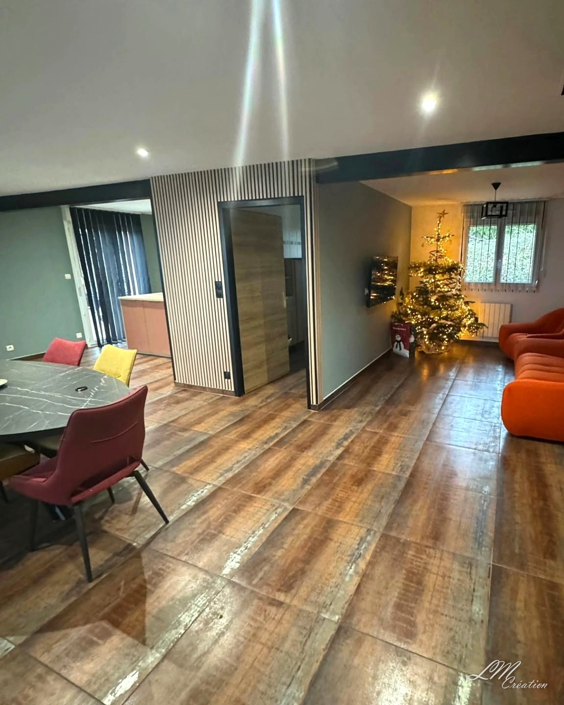 Retour sur un très beau projet de rénovation en carrelage métallique rouille — AUDINCOURT — L.M CREATION (1/5)